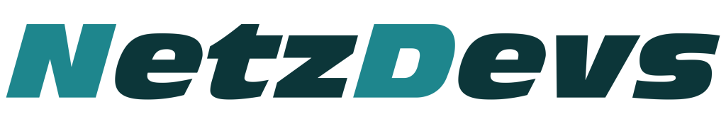 NetzDevs Schriftzug – modernes, digitales Agentur-Logo